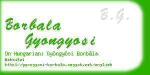 borbala gyongyosi business card